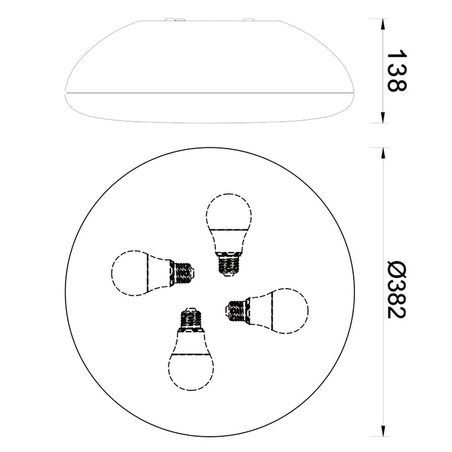 Plafonnier Kazz 4 lumières