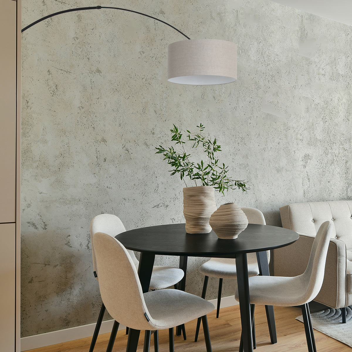 Applique murale arc en lin gris Sparkled Light – vue 4 – Designix.fr