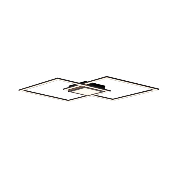 Plafonnier Asmin noir, L 106 cm