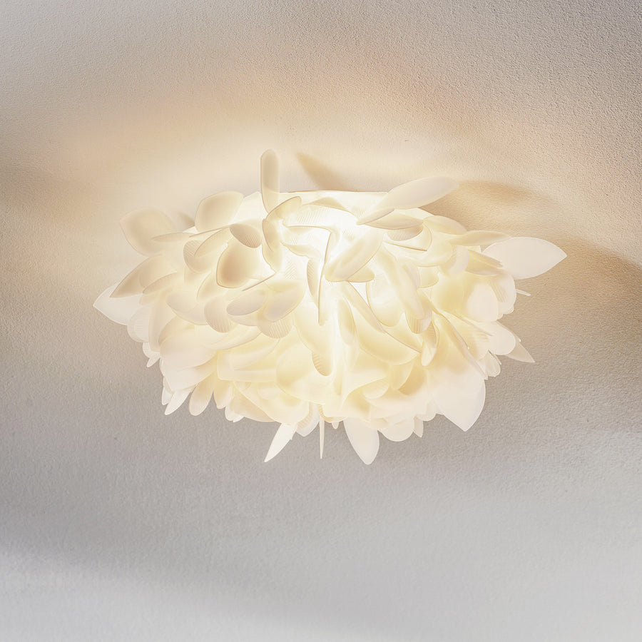 Applique murale Veli Foliage Mini, blanc, 2 lumières, Ø 36 cm