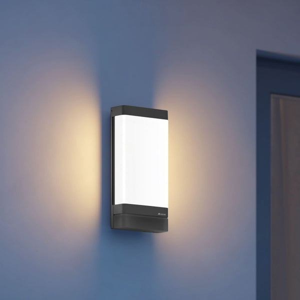 Applique d'extérieur LED L 271 Digi en aluminium, anthracite et blanc, hauteur 23,5 cm, IP44