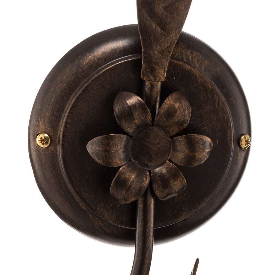 Applique murale Sonia en verre, bronze et doré, hauteur 32 cm