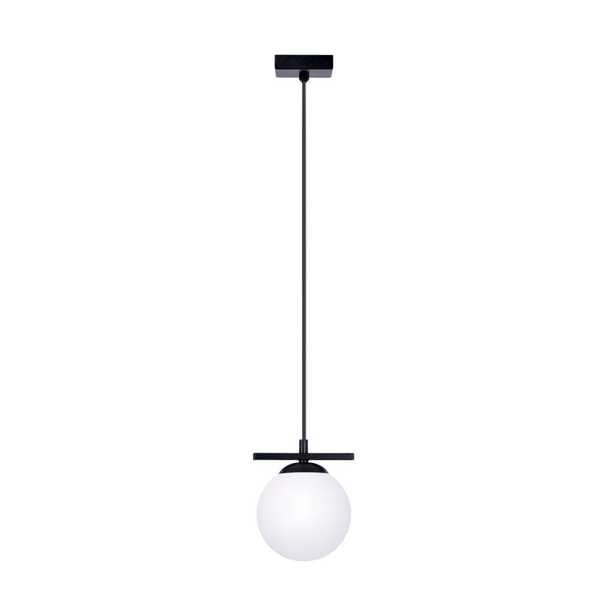 Suspension Globe noire, verre