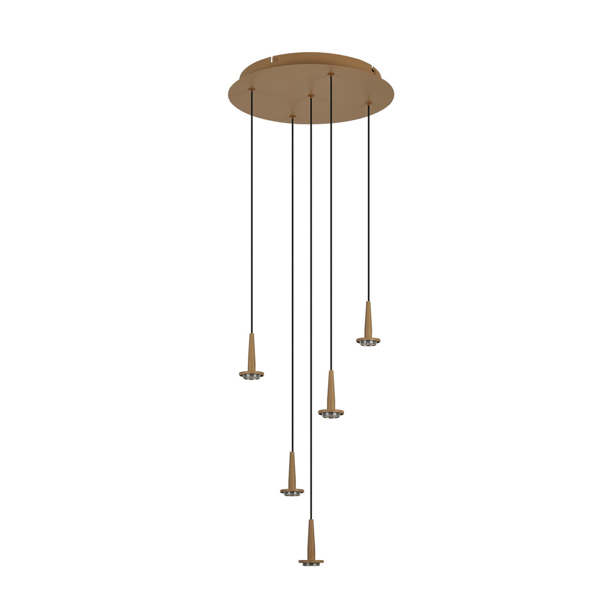 Suspension LED Andromeda dorée, Ø 35 cm