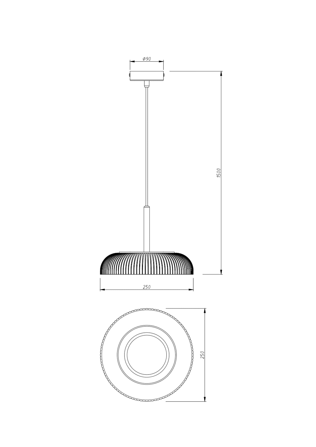 Suspension Solvia noire