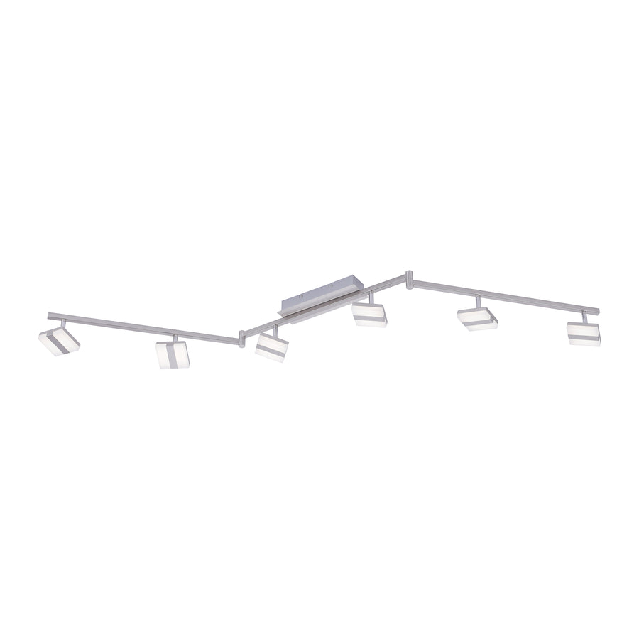 Plafonnier Lolasmart-Sabi acier, L 115 cm