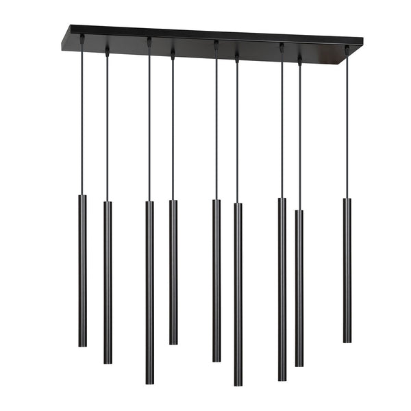 Suspension Selter 9 lumières noire