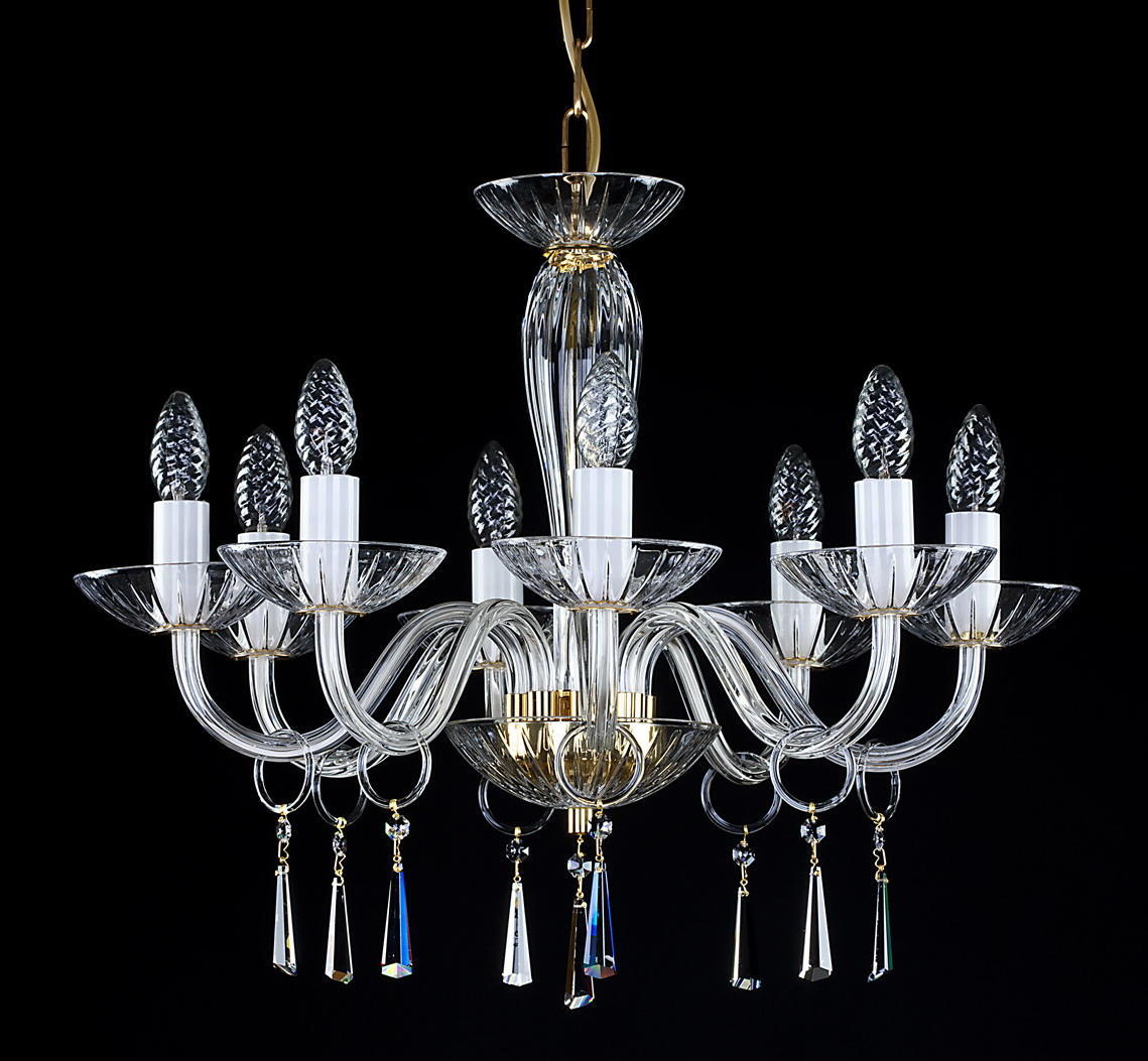 Lustre en verre transparent L146CE