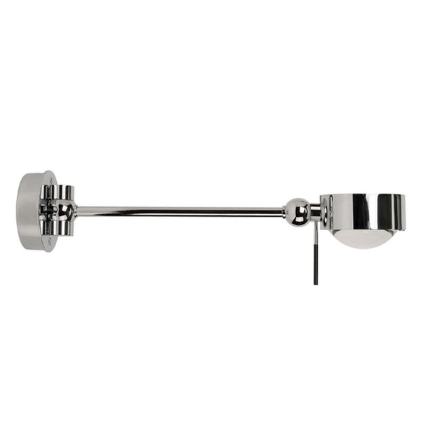 Applique murale Puk Hotel en verre, chromé mat, 12 W, largeur 8 cm