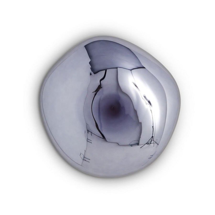 Applique murale LED Melt Surface en acier, gris fumée, Ø 50 cm
