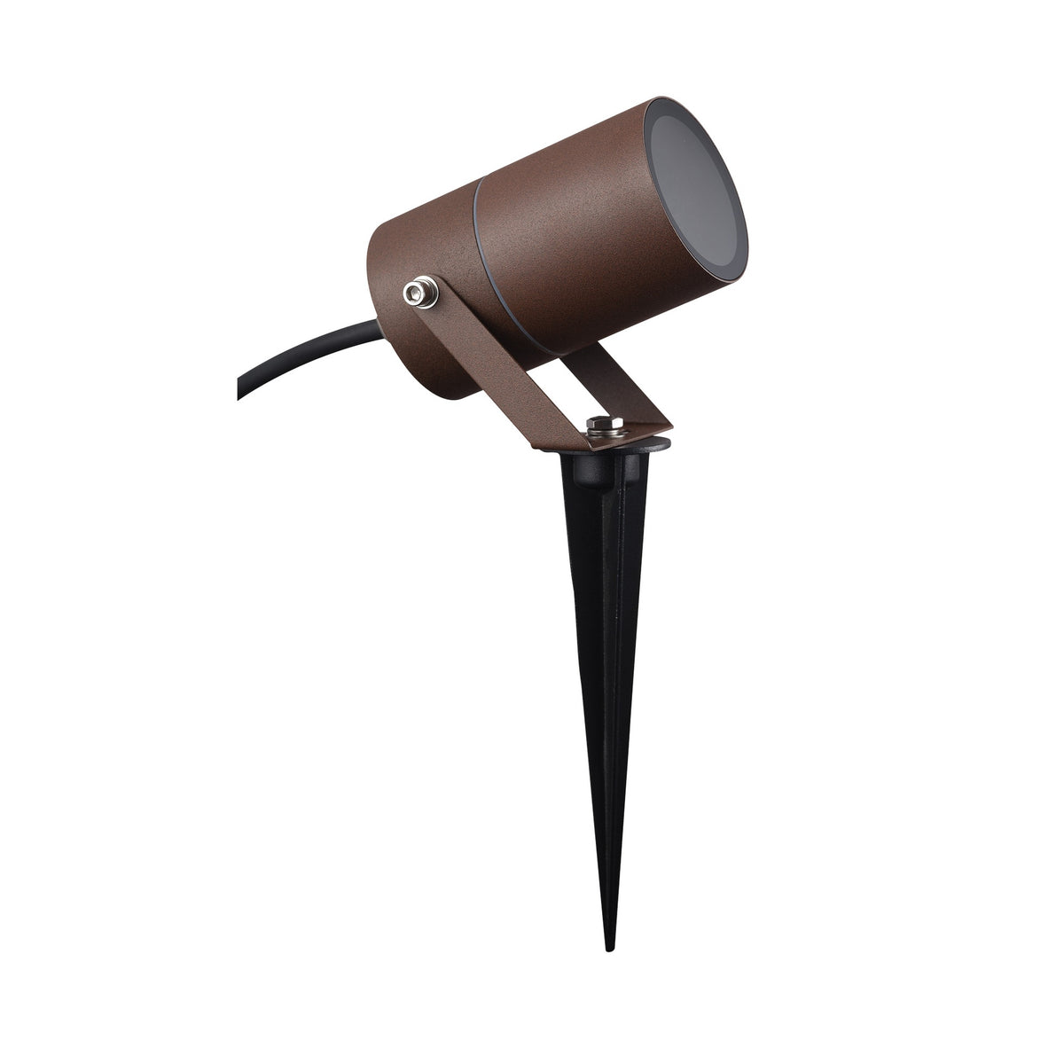 Spot sur piquet extérieur Quebec corten, IP65