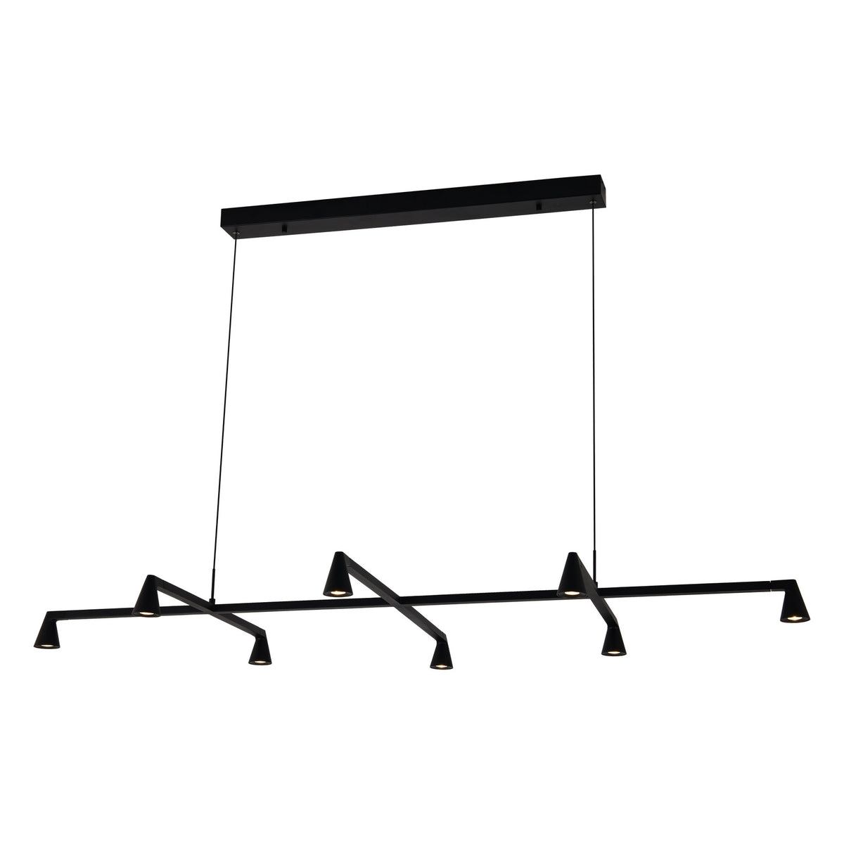 Suspension LED Africa noire, L 147 cm