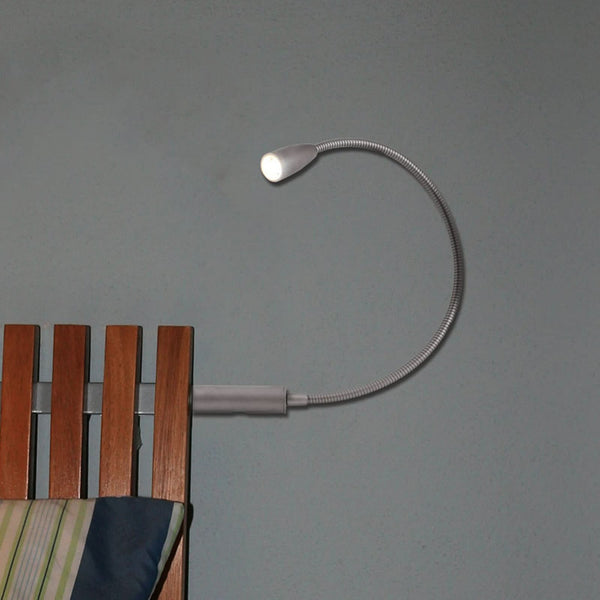Applique murale LED Berta en métal, argent