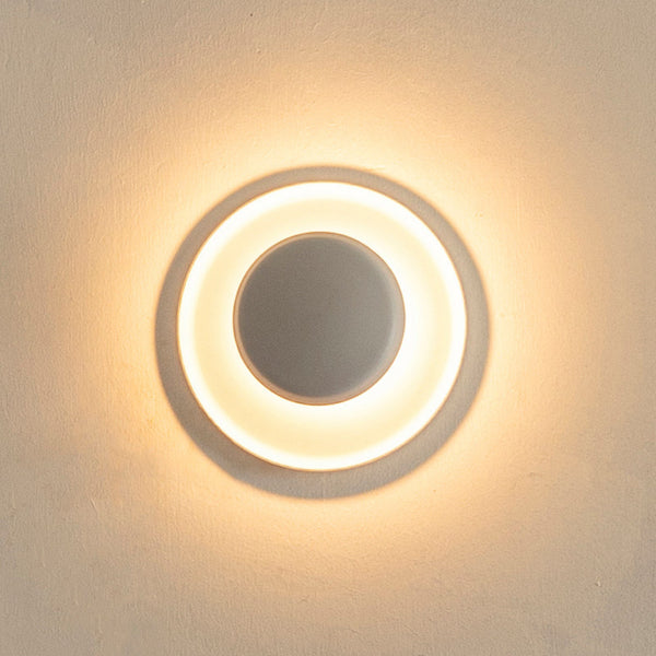 Applique murale LED Top en aluminium, blanc, Ø 17 cm