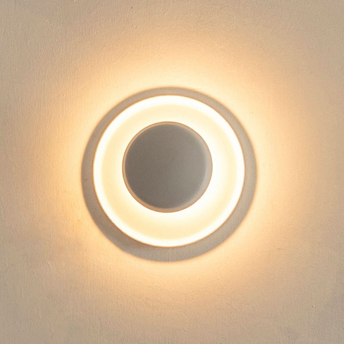 Applique murale LED Top en aluminium, blanc, Ø 17 cm