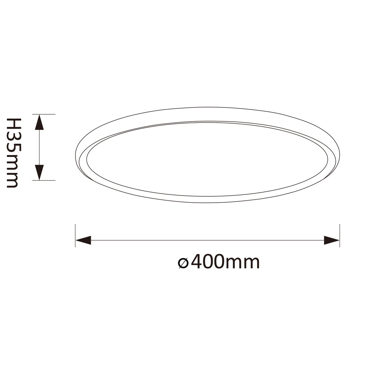Plafonnier LED Doble blanc, Ø 40 cm