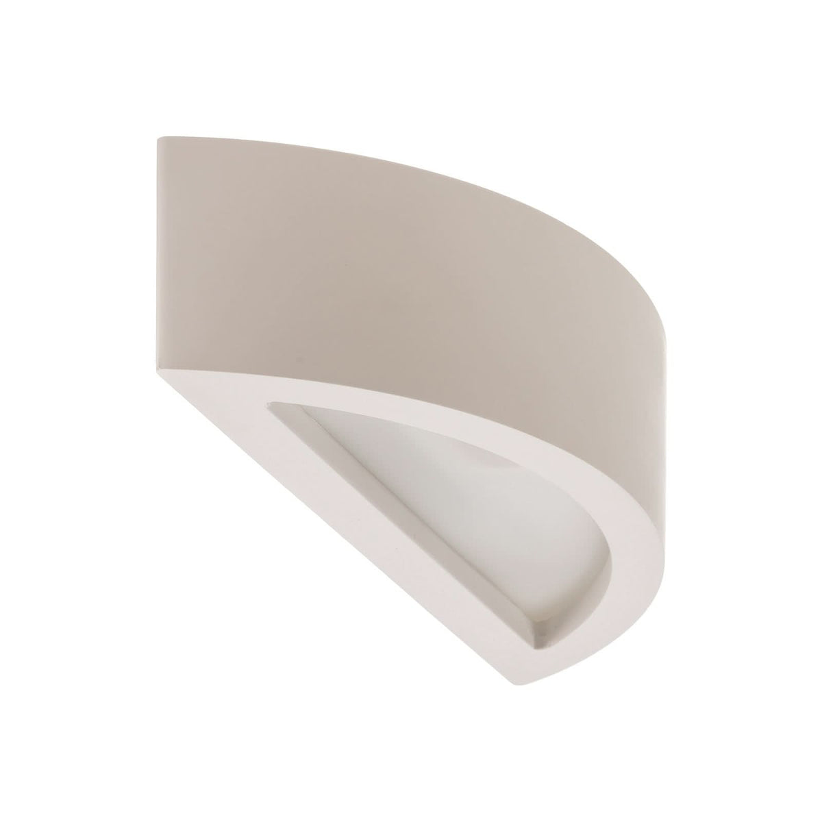 Applique murale Konstantin en plâtre, blanc, hauteur 7,5 cm