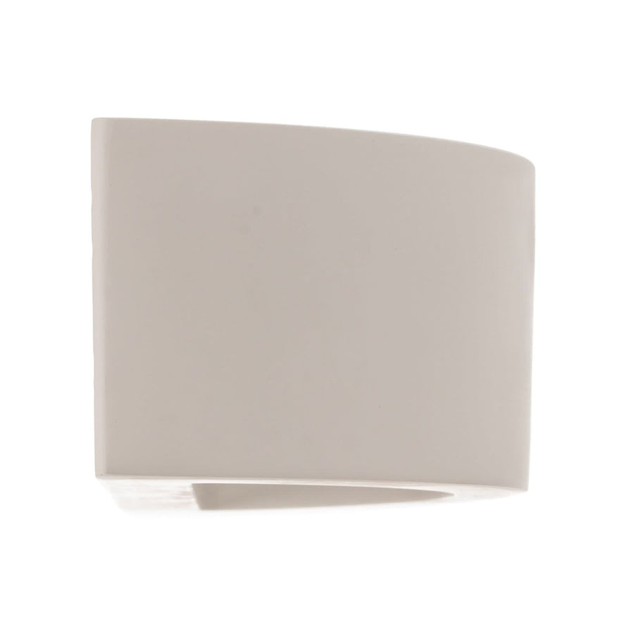 Applique murale Konstantin en plâtre, blanc, hauteur 7,5 cm