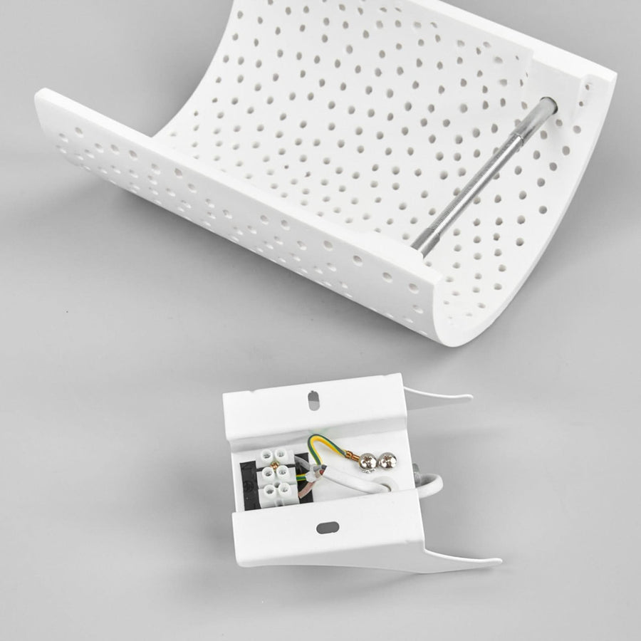 Applique murale en plâtre, blanc, hauteur 23 cm