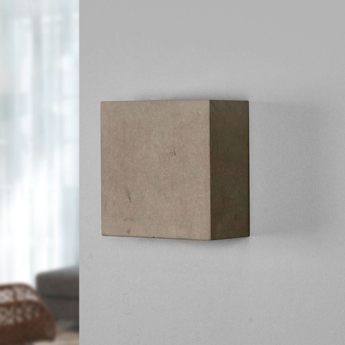 Applique murale LED en béton, gris, 2 lumières, hauteur 12,5 cm
