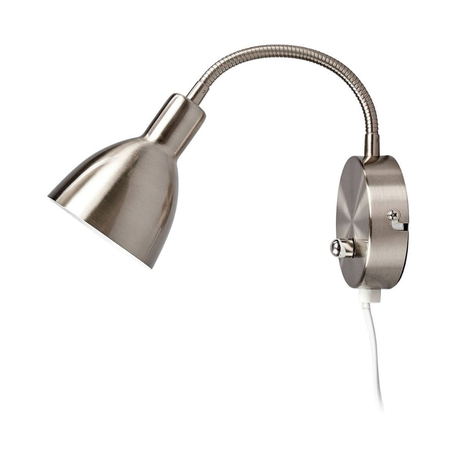 Applique murale Amrei en métal, nickel mat, hauteur 42 cm