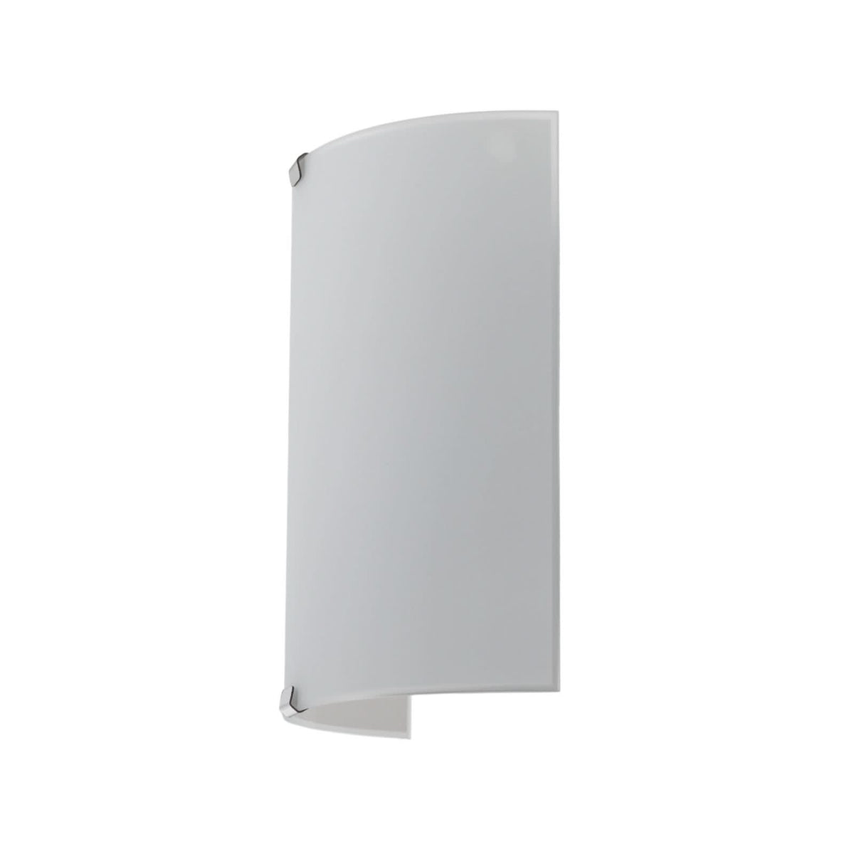 Applique murale Phil en verre, blanc et chromé, hauteur 21 cm