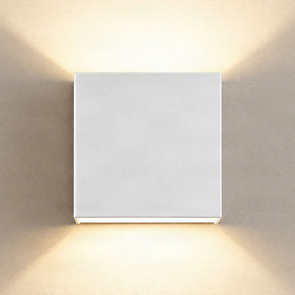 Applique murale LED Anneke en plâtre, blanc, hauteur 12,5 cm