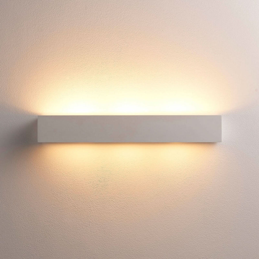 Applique murale Tjada en plâtre, blanc, 3 lumières, hauteur 7,5 cm
