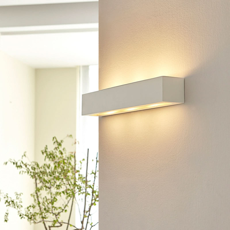 Applique murale Tjada en plâtre, blanc, 3 lumières, hauteur 7,5 cm