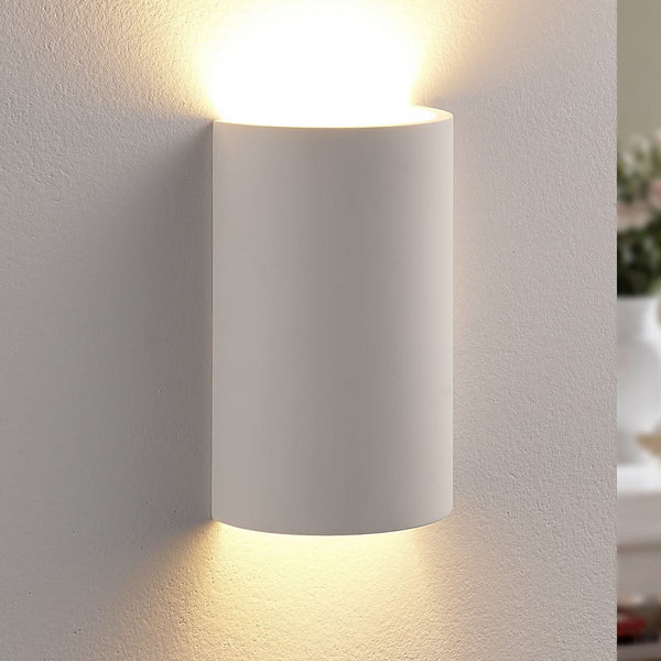 Applique murale Colja en plâtre, blanc, hauteur 16 cm, 5 W, largeur 10 cm