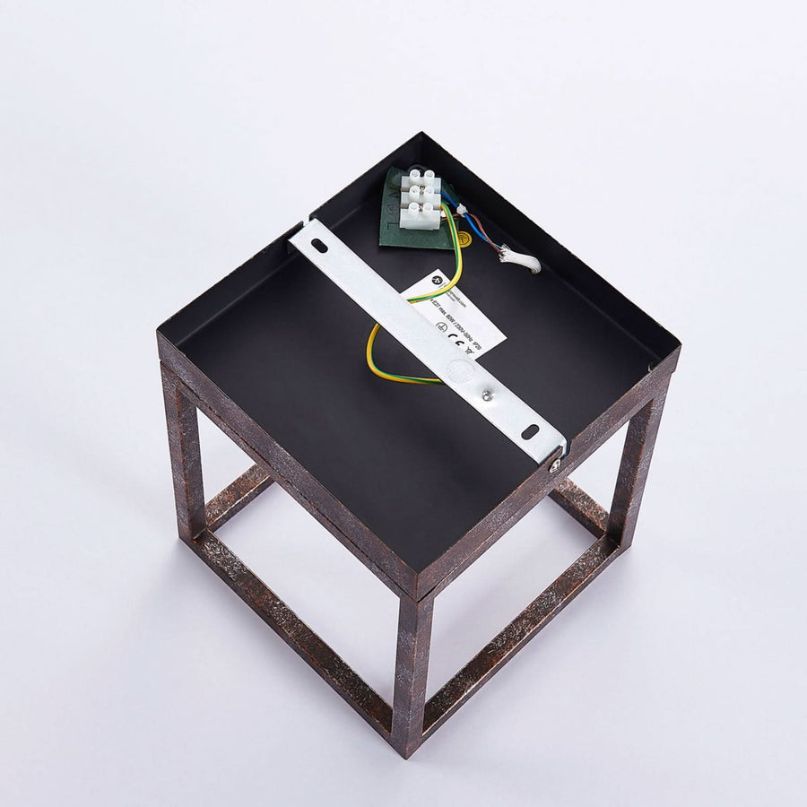 Applique murale Emin en métal, rouille, hauteur 18 cm