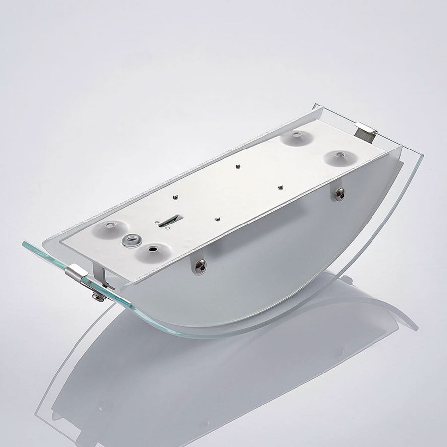Applique murale LED Zinka en verre, blanc et chromé, hauteur 10 cm