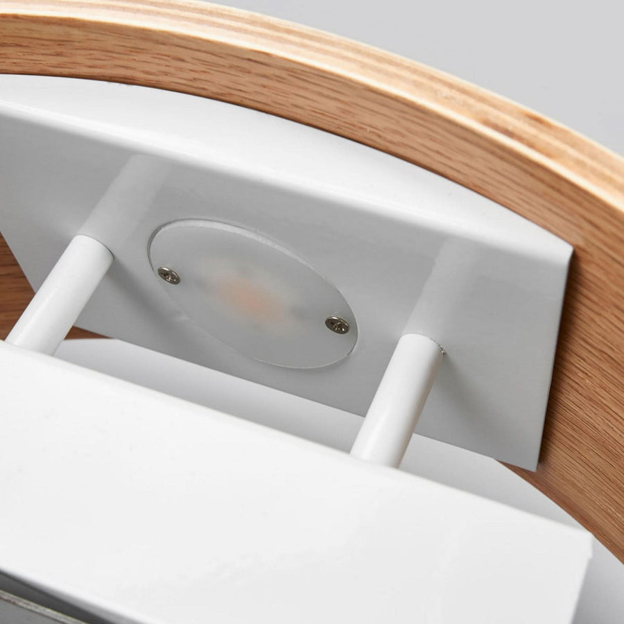 Applique murale LED en bois, marron foncé, hauteur 11,5 cm