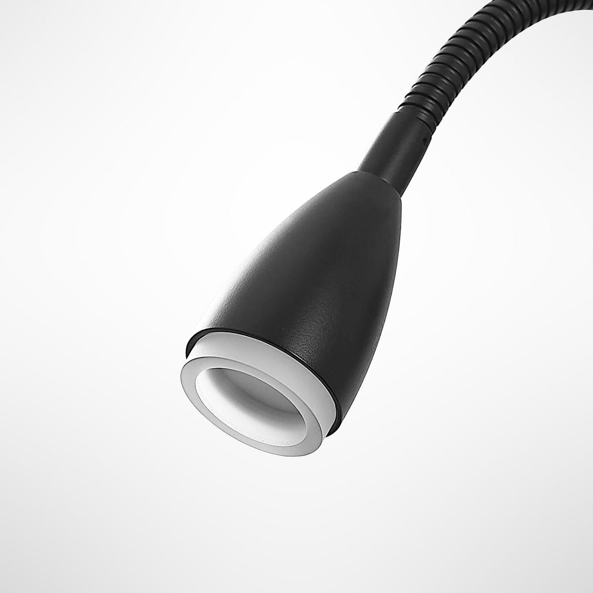 Applique murale LED Jolka en métal, noir mat, hauteur 15 cm