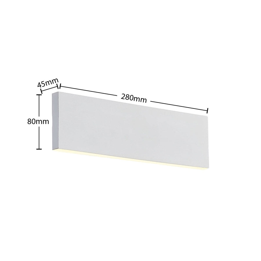 Applique murale LED Ignazia en acier, blanc, hauteur 8 cm, 3000 K, 12 W