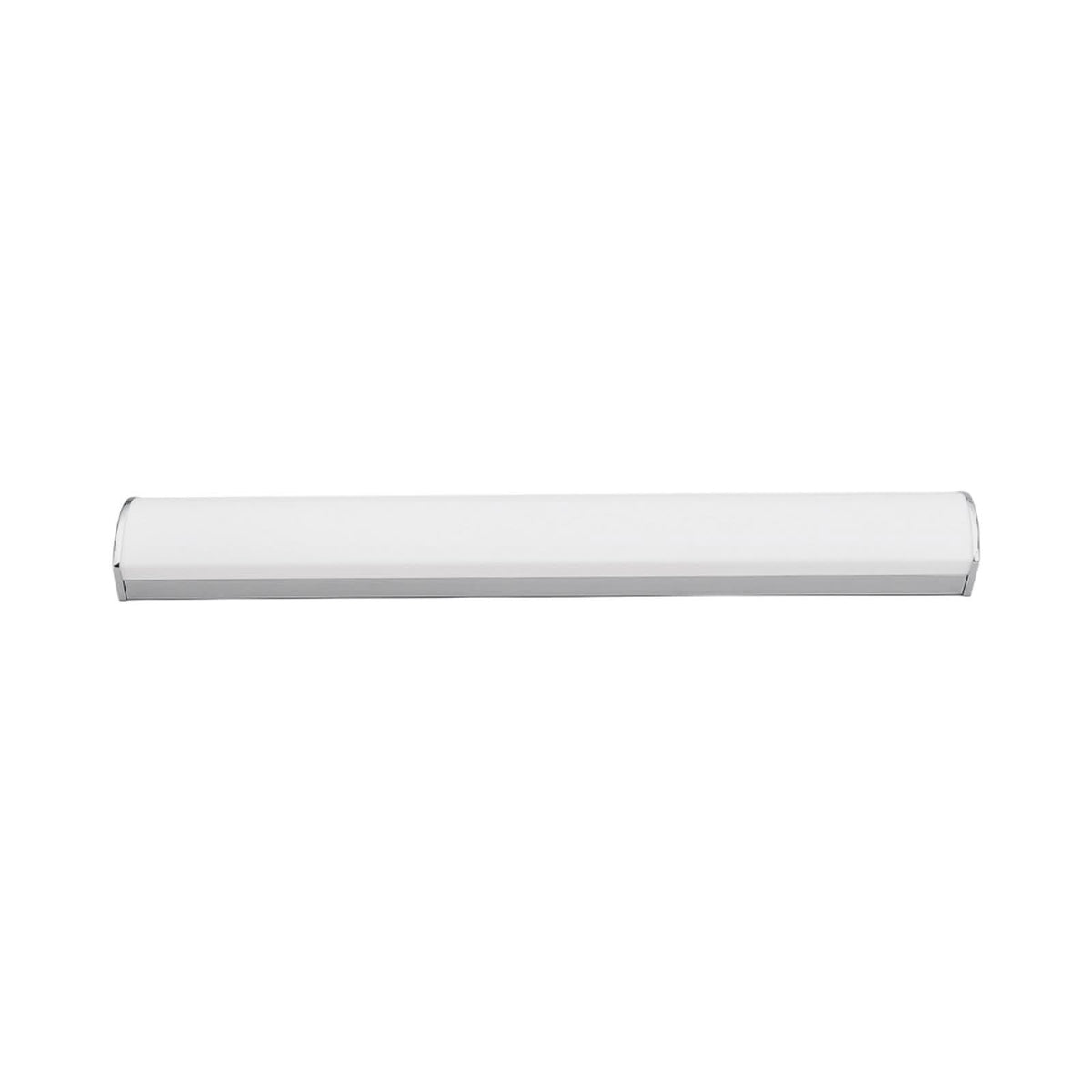 Applique murale LED Elanur en métal, blanc satiné et chromé, hauteur 9,4 cm, IP44