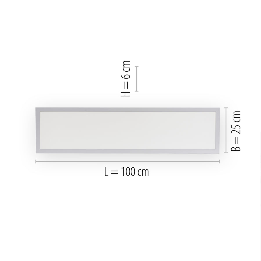 Plafonnier Flat blanc, H 6 cm