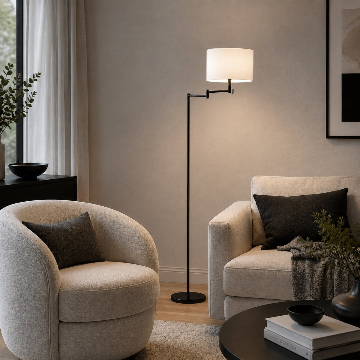 Lampadaire Bella noir