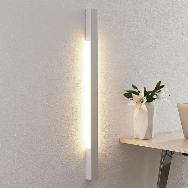 Applique murale LED Ivano en aluminium, blanc, hauteur 91 cm