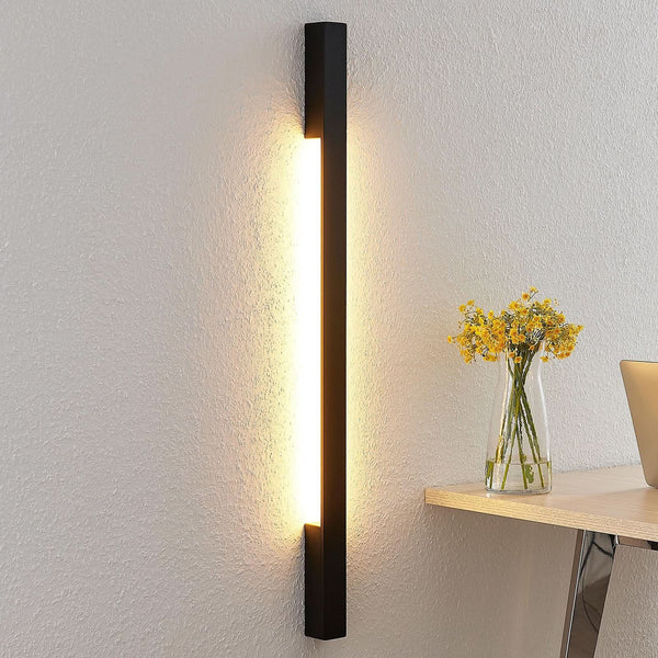 Applique murale LED Ivano 91 en aluminium, noir, hauteur 91 cm