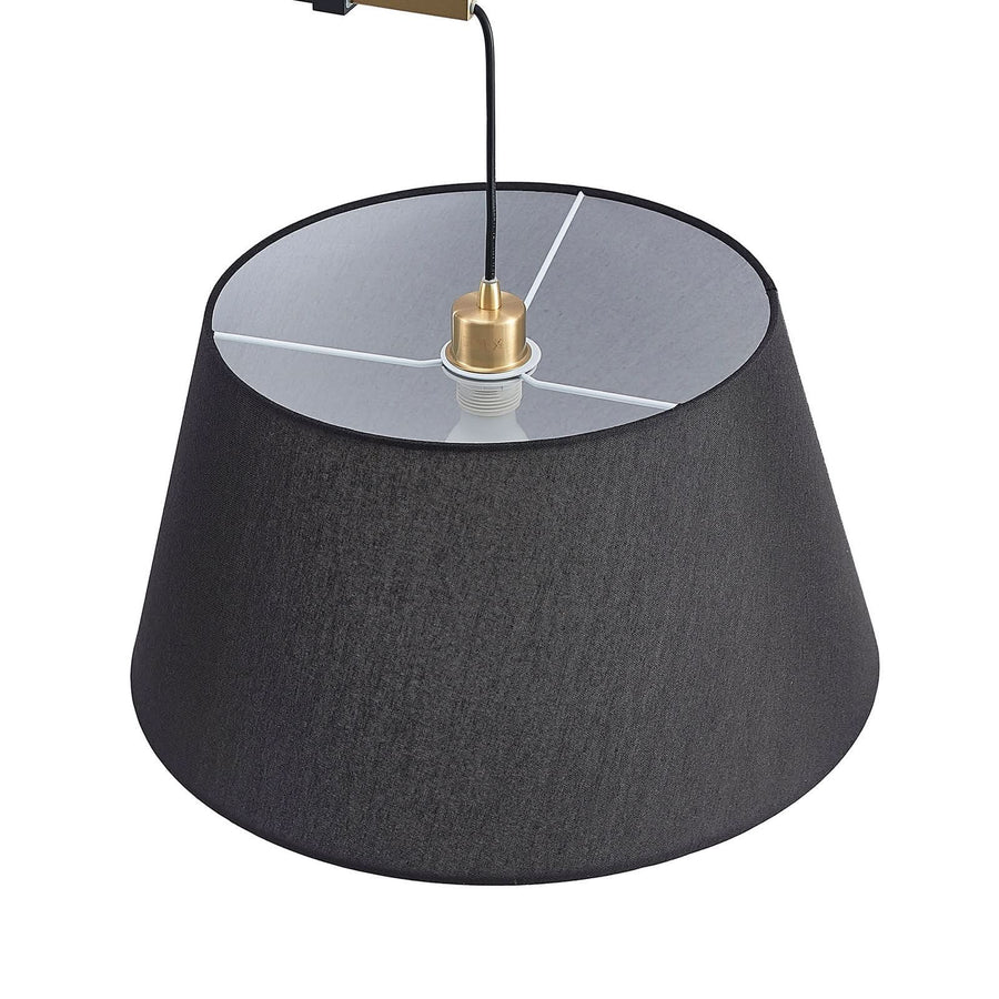 Applique murale Beleza en tissu, noir et doré, hauteur 150 cm