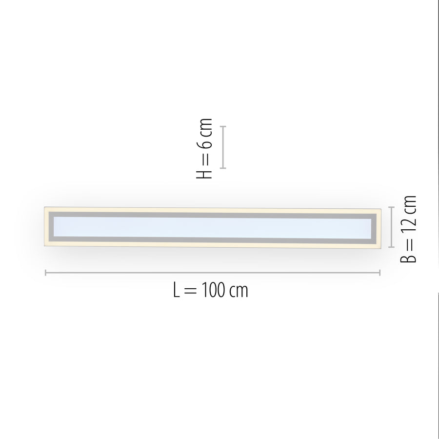 Plafonnier Edging blanc, L 11,8 cm