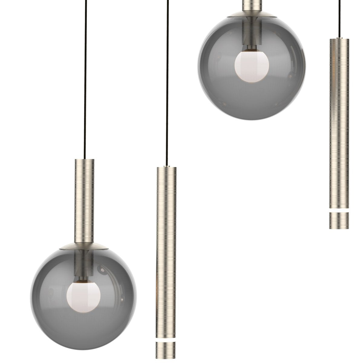Suspension luminaire Volari argenté