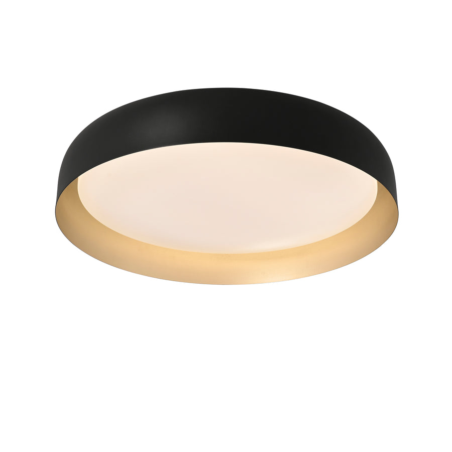 Plafonnier Osko noir et doré, L 57 cm