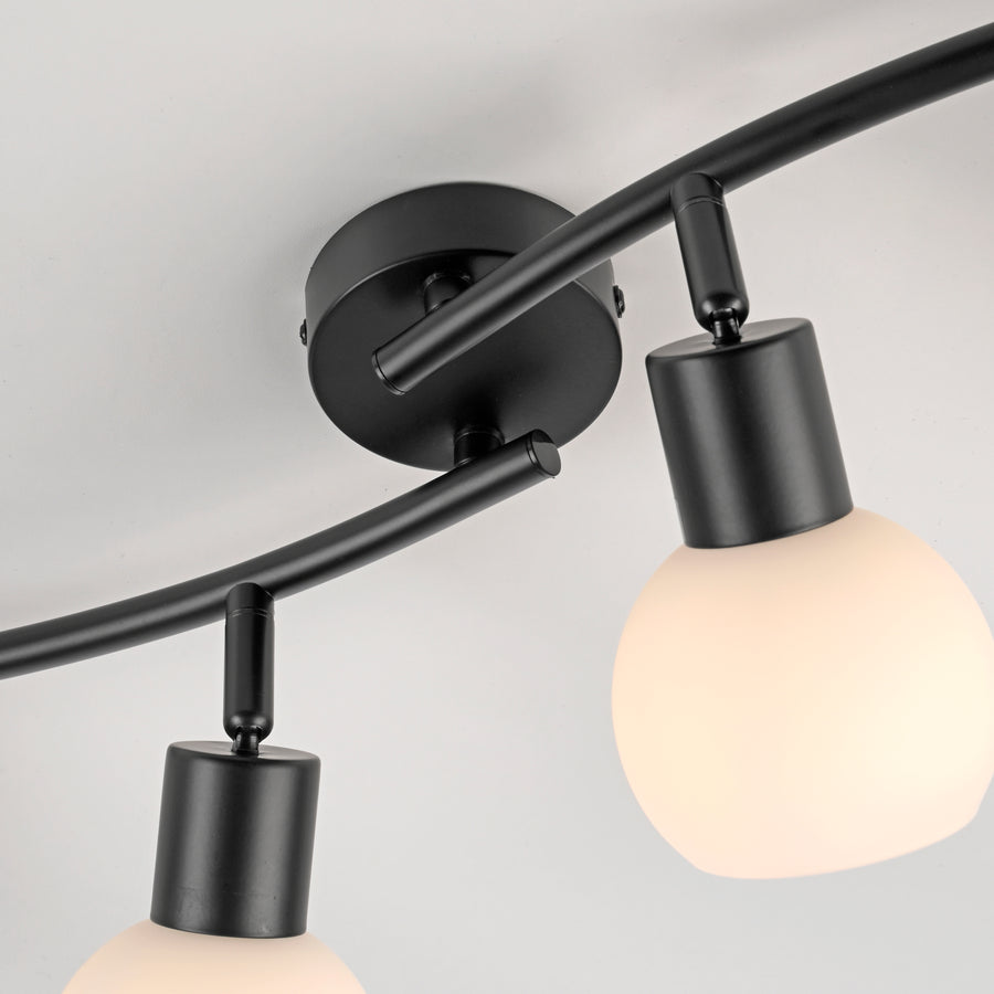 Plafonnier Loki 4 lumières noir