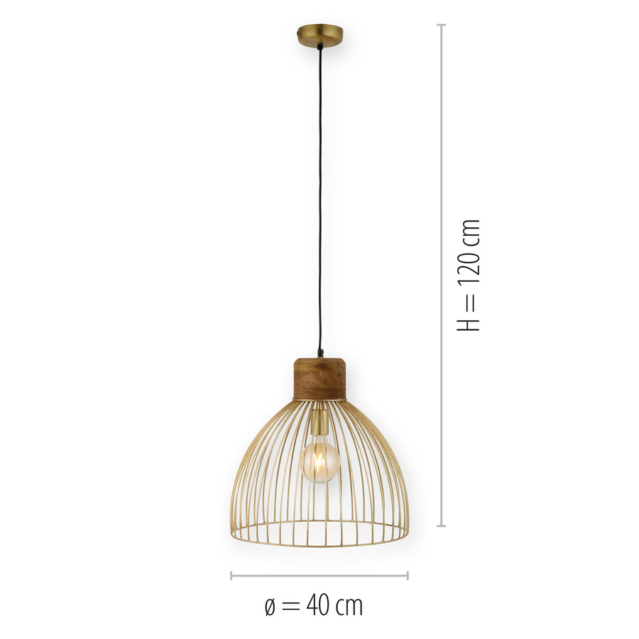 Suspension Alami laiton mat, bois