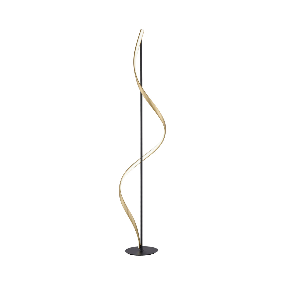 Lampadaire Q-Swing anthracite et doré