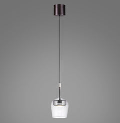Suspension Q-Kon argentée, verre