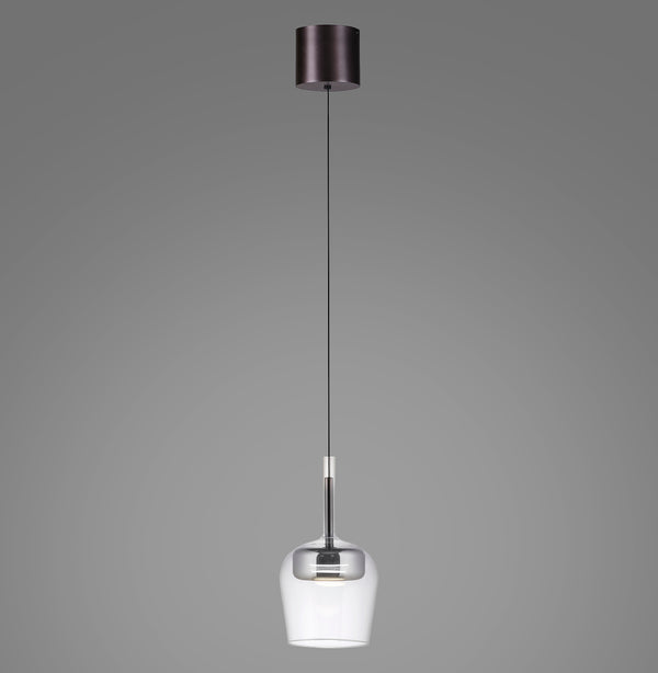 Suspension Q-Kon argentée, verre