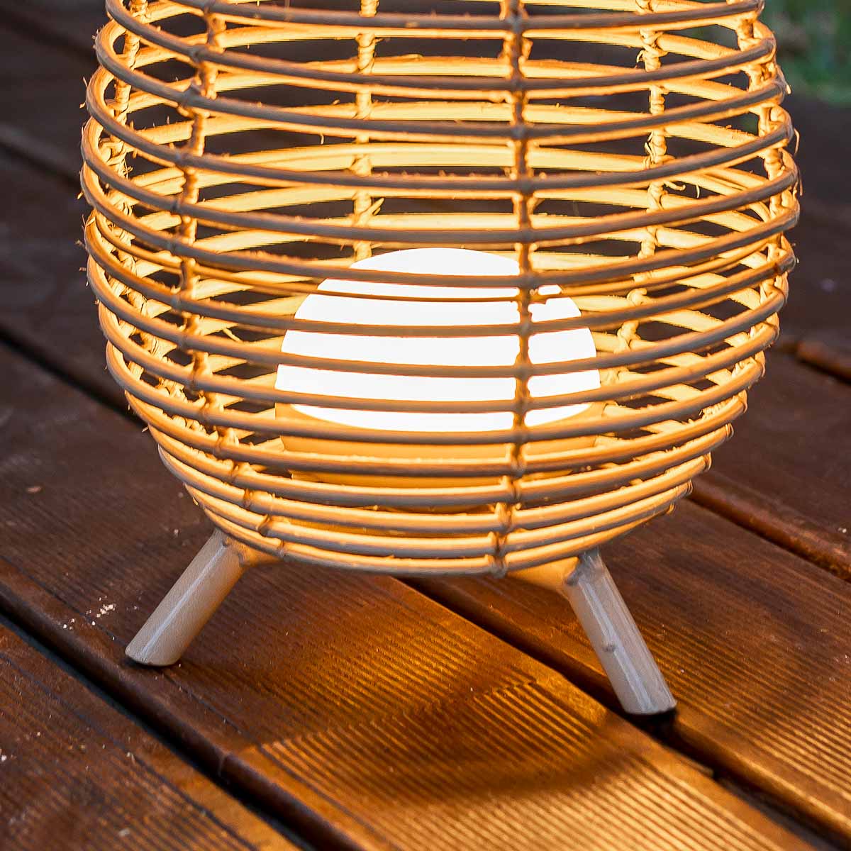 Lampe à poser sans fil Bossa 30 en fibres naturelles